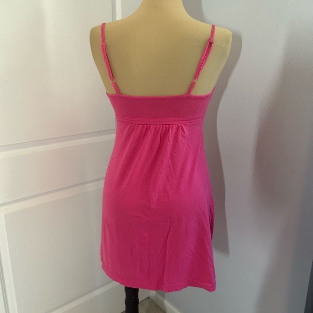 Old Navy Hot Pink Mini V-neck Dress - Picture 4 of 5